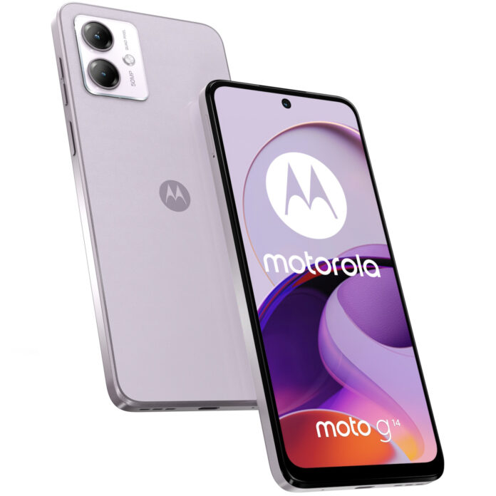 Telefon mobil Motorola Moto G14, 128GB, 4GB RAM, Dual SIM, Pale Lilac Telefon mobil Motorola Moto G14, 128GB, 4GB RAM, Dual SIM, Pale Lilac