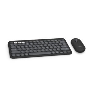 Kit tastatura + mouse Logitech Pebble 2, pentru MAC, Wireless, Negru Kit tastatura + mouse Logitech Pebble 2, pentru MAC, Wireless, Negru