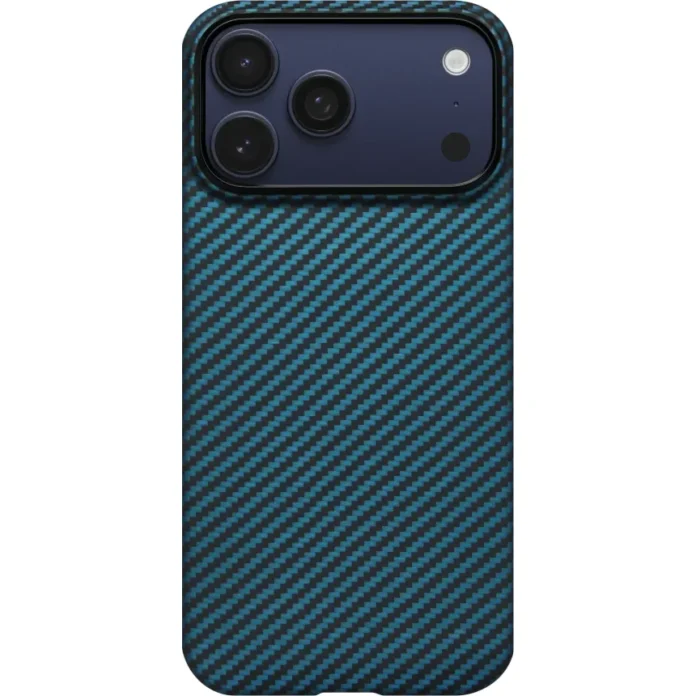 Husa Protectie Spate Pitaka pentru iPhone 17 Pro, MagEZ 7 Pro, 600D, Ultra-Slim (Negru/Albastru) Husa Protectie Spate Pitaka pentru iPhone 17 Pro, MagEZ 7 Pro, 600D, Ultra-Slim (Negru/Albastru)