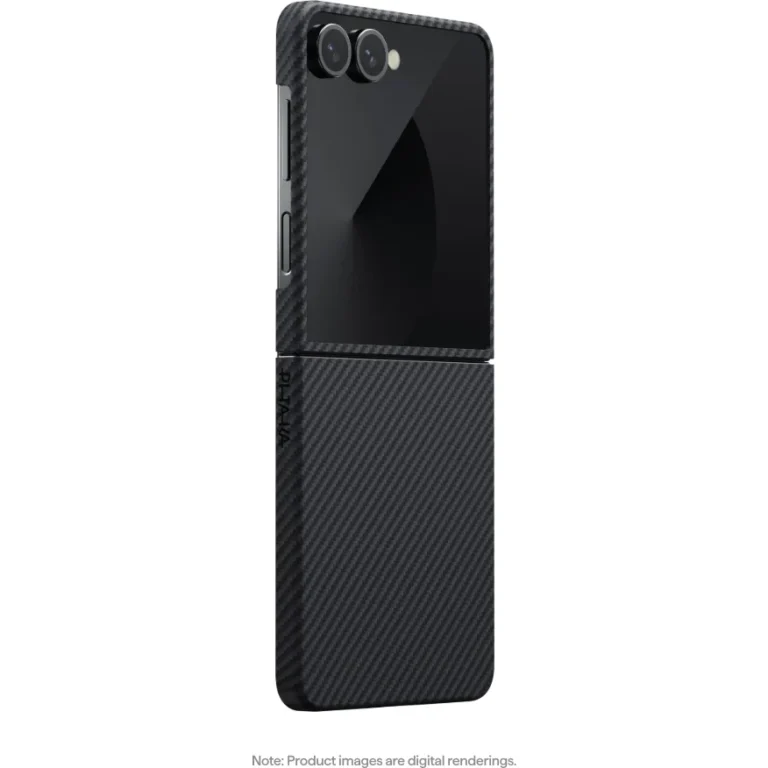 Husa Protectie Spate Pitaka FBFLIP7 pentru Samsung Galaxy Z Flip7, MagEZ 7, 600D, Ultra-Slim (Negru/Gri)