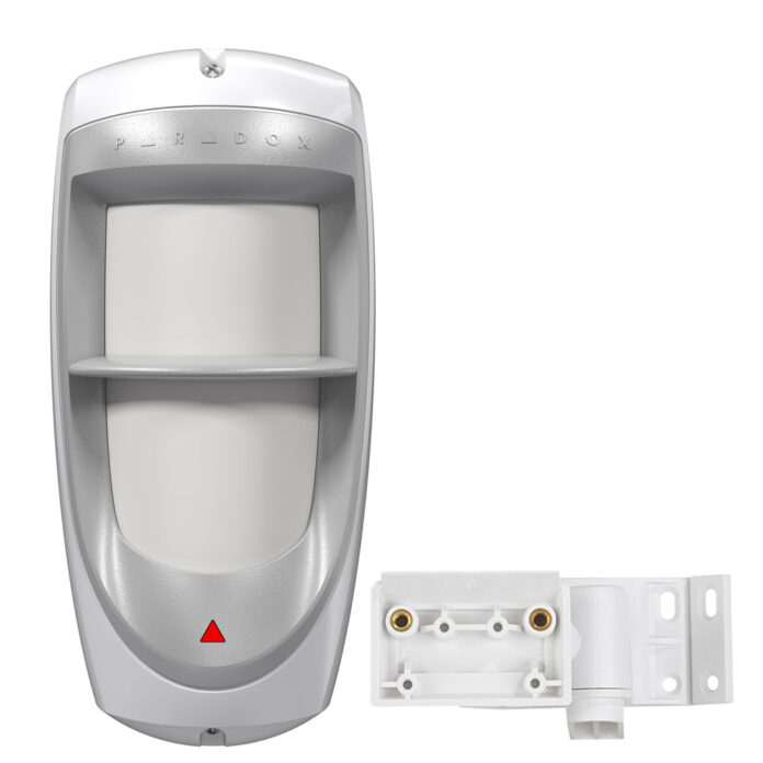 Detector de miscare wireless exterior dual PIR Paradox PMD85, 11 m, 90 grade, pet immunity, 433/868 MHz, RF 70 m, suport inclus Detector de miscare wireless exterior dual PIR Paradox PMD85, 11 m, 90 grade, pet immunity, 433/868 MHz, RF 70 m, suport inclus