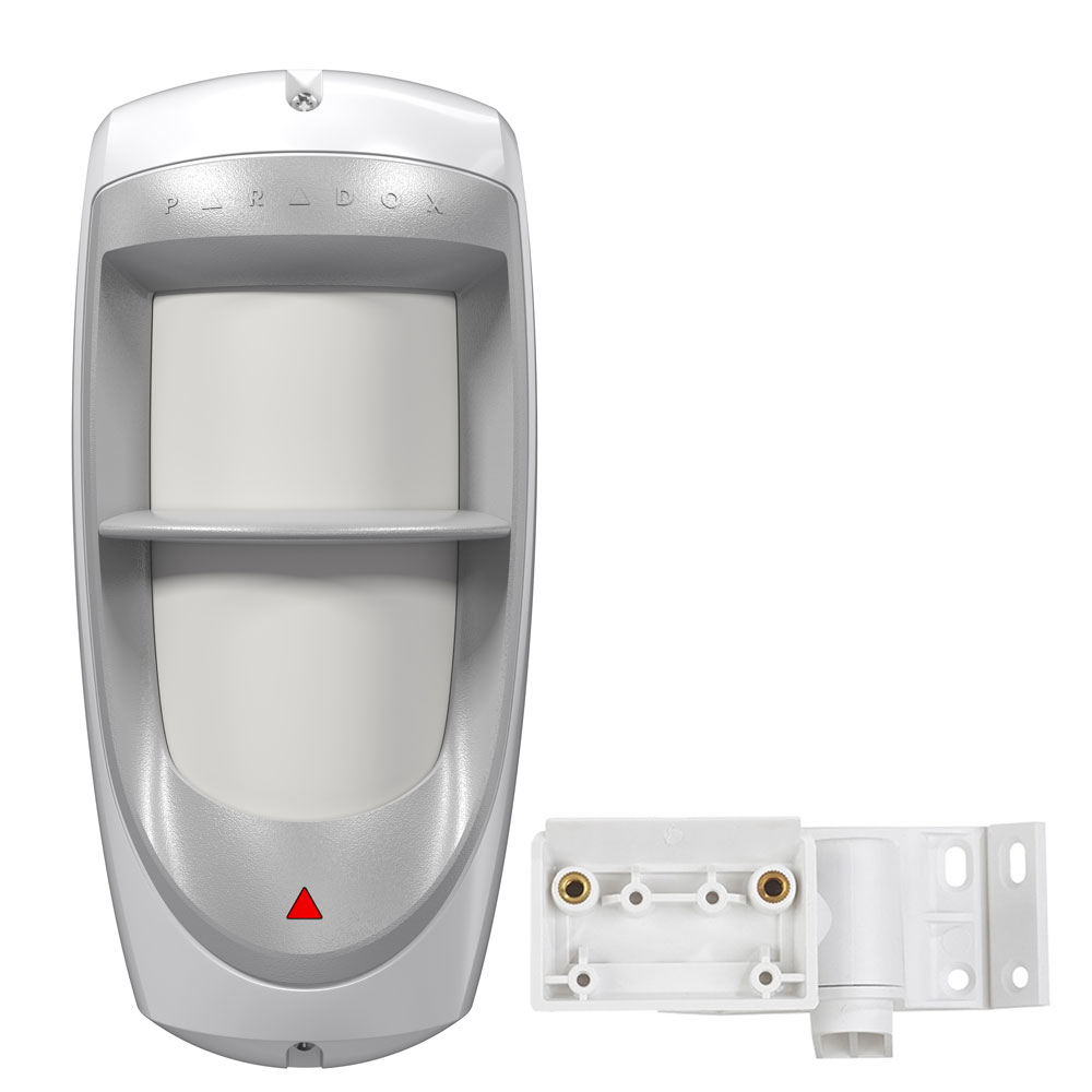 Detector de miscare wireless exterior dual PIR Paradox PMD85, 11 m, 90 grade, pet immunity, 433/868 MHz, RF 70 m, suport inclus Detector de miscare wireless exterior dual PIR Paradox PMD85, 11 m, 90 grade, pet immunity, 433/868 MHz, RF 70 m, suport inclus