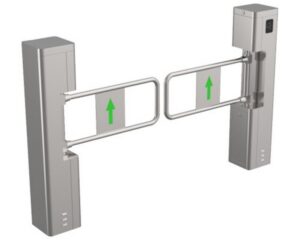 Poarta batanta pentru acces persoane, cititor mifare, brat otel, latime banda 1100mm, Hikvision, DS-K3BC411X-M-Dm110 Poarta batanta pentru acces persoane, cititor mifare, brat otel, latime banda 1100mm, Hikvision, DS-K3BC411X-M-Dm110
