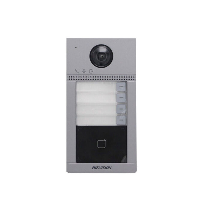 Videointerfon de exterior IP WiFi Hikvision DS-KV8413-WME1(C), 2MP, PoE, Mifare, aparent, 4 familii Videointerfon de exterior IP WiFi Hikvision DS-KV8413-WME1(C), 2MP, PoE, Mifare, aparent, 4 familii