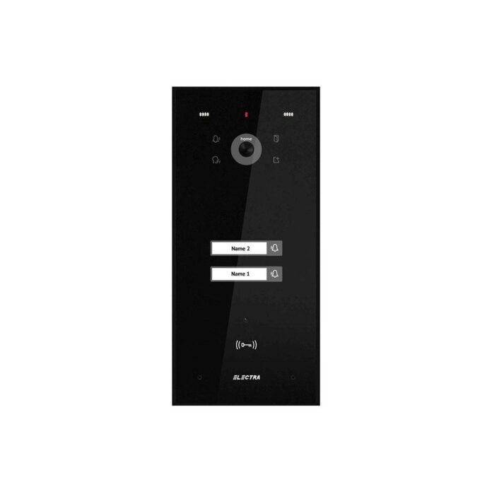Videointerfon de exterior Electra VPH.02F03.ELBTL, 2 familii, montaj aparent, negru Videointerfon de exterior Electra VPH.02F03.ELBTL, 2 familii, montaj aparent, negru