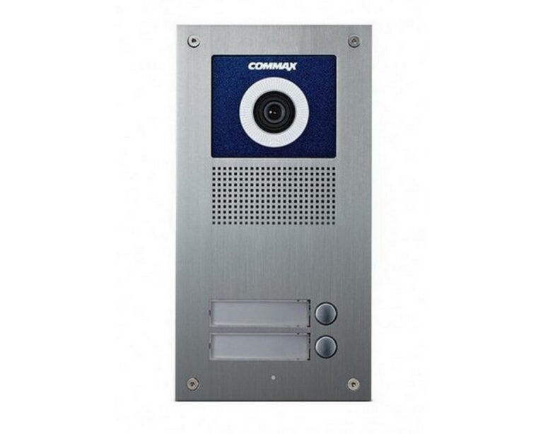 Post de exterior pentru videointerfon Commax, 4 fire, 2 familii, montaj ingropat, DRC-2UC