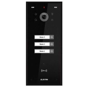 Videointerfon de exterior Electra VPH.03S03.ELBTL, 3 familii, montaj aparent, negru Videointerfon de exterior Electra VPH.03S03.ELBTL, 3 familii, montaj aparent, negru