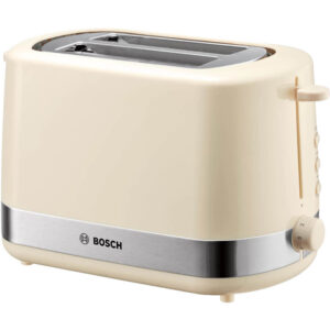 Prajitor de paine Bosch TAT7407, Functie de dezghetare si incalzire, 800 W, 2 felii, Bej Prajitor de paine Bosch TAT7407, Functie de dezghetare si incalzire, 800 W, 2 felii, Bej