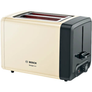 Prajitor de paine compact Bosch DesignLine TAT4P427, Functie de dezghetare si incalzire, 970 W, 2 felii, Bej Prajitor de paine compact Bosch DesignLine TAT4P427, Functie de dezghetare si incalzire, 970 W, 2 felii, Bej