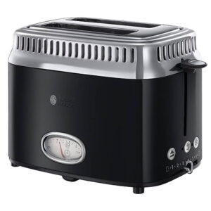 Prajitor de paine Russell Hobbs Retro Classic Noir 21681-56, 1200 W, 2 felii, 6 trepte prajire, Negru Prajitor de paine Russell Hobbs Retro Classic Noir 21681-56, 1200 W, 2 felii, 6 trepte prajire, Negru