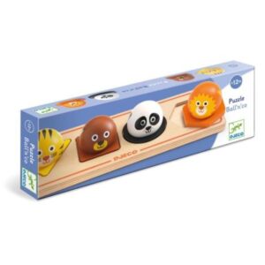 Puzzle din lemn Animale salbatice, Djeco Puzzle din lemn Animale salbatice, Djeco
