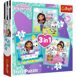Puzzle Trefl 3In1 Gabbys Dollhouse Activitatile Lui Gabby Puzzle Trefl 3In1 Gabbys Dollhouse Activitatile Lui Gabby