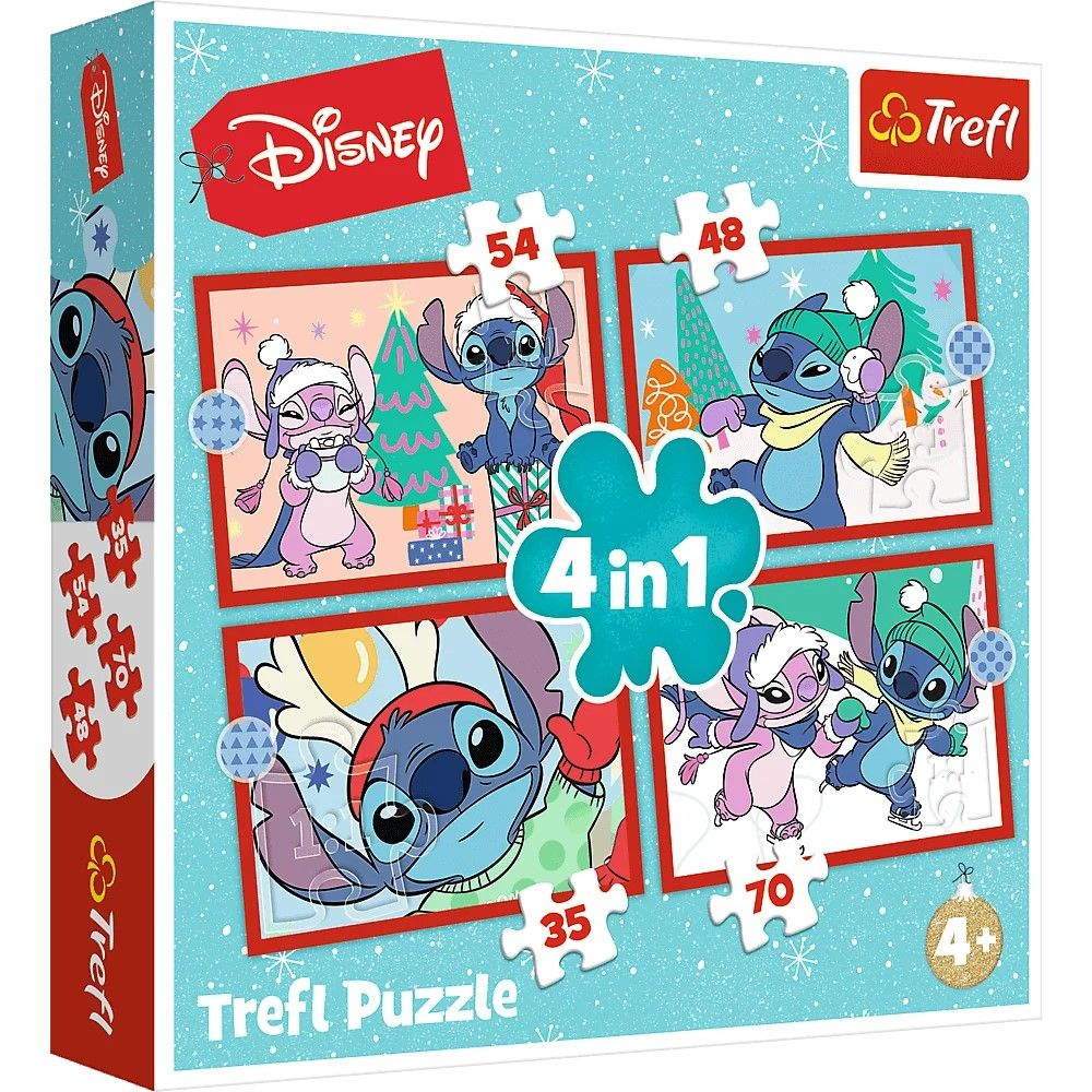 PUZZLE TREFL 4IN1 DISNEY LILO SI STITCH DE CRACIUN PUZZLE TREFL 4IN1 DISNEY LILO SI STITCH DE CRACIUN
