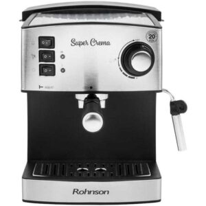Espressor manual Rohnson R980, 850 W, 1.6 L, 20 bar, Argintiu/Negru Espressor manual Rohnson R980, 850 W, 1.6 L, 20 bar, Argintiu/Negru