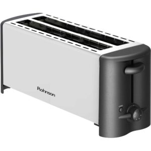 Prajitor de paine Rohnson R2152, 1200 W, 4 felii, Argintiu/Negru Prajitor de paine Rohnson R2152, 1200 W, 4 felii, Argintiu/Negru