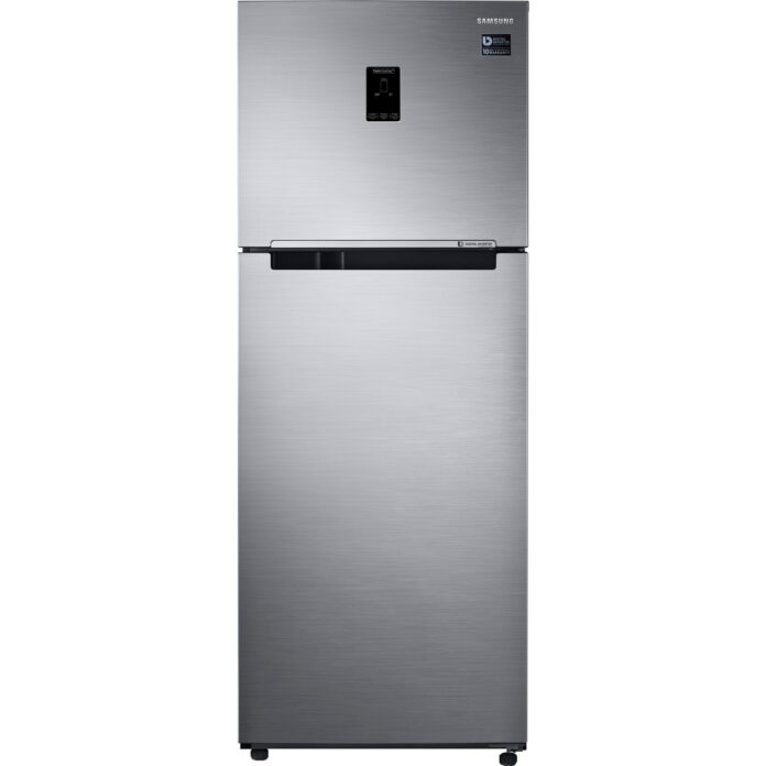 Frigider cu doua usi Samsung RT38K5530S9/EO, 384 l, No frost, Twin Cooling Plus, Ice Maker, Clasa F (Clasificare energetica veche Clasa A+), H 178.5 cm, Argintiu Frigider cu doua usi Samsung RT38K5530S9/EO, 384 l, No frost, Twin Cooling Plus, Ice Maker, Clasa F (Clasificare energetica veche Clasa A+), H 178.5 cm, Argintiu