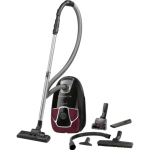 Aspirator cu sac Rowenta Silence Force Allergy+ RO6899EA, 450 W, recipient praf 4.5 L, 3 niveluri de filtrare, Allergy+, perie mini turbo brush, lungime cablu 8.8 m, negru & rosu Aspirator cu sac Rowenta Silence Force Allergy+ RO6899EA, 450 W, recipient praf 4.5 L, 3 niveluri de filtrare, Allergy+, perie mini turbo brush, lungime cablu 8.8 m, negru & rosu
