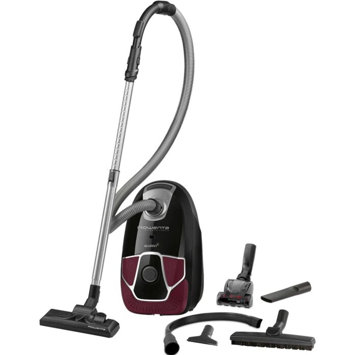 Aspirator cu sac Rowenta Silence Force Allergy+ RO6899EA, 450 W, recipient praf 4.5 L, 3 niveluri de filtrare, Allergy+, perie mini turbo brush, lungime cablu 8.8 m, negru & rosu Aspirator cu sac Rowenta Silence Force Allergy+ RO6899EA, 450 W, recipient praf 4.5 L, 3 niveluri de filtrare, Allergy+, perie mini turbo brush, lungime cablu 8.8 m, negru & rosu