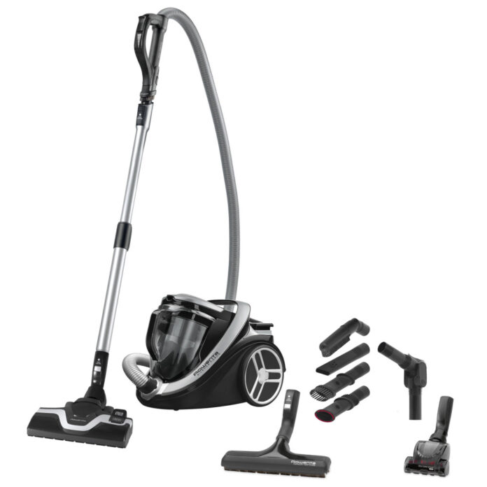 Aspirator fara sac Rowenta Silence Force Cyclonic RO7689EA, 550 W, 2.5 l, Tehnologie Ciclonica, Cap de aspirare Power Air, Maner Ergo Comfort, Argintiu Aspirator fara sac Rowenta Silence Force Cyclonic RO7689EA, 550 W, 2.5 l, Tehnologie Ciclonica, Cap de aspirare Power Air, Maner Ergo Comfort, Argintiu