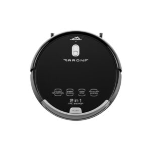 Robot aspirator si mop ETA Aron 2512 90000, Wi-Fi, baterie Li-Ion 14.4 V, 300 ml, autoincarcare, navigare giroscopica, negru Robot aspirator si mop ETA Aron 2512 90000, Wi-Fi, baterie Li-Ion 14.4 V, 300 ml, autoincarcare, navigare giroscopica, negru