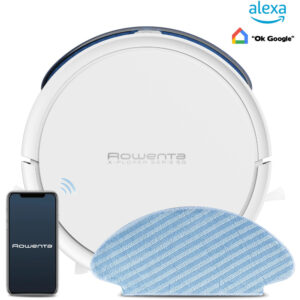 Robot de aspirare Rowenta X-Plorer Serie 50 RR7387WH, 33 W, 1500 Pa, aspirator si mop, autonomie 120 min, 2200 mAh, 7 senzori, recipient praf 0.4L, recipient apa 110 ml, 3 functii de curatare, Wi-Fi, control vocal, sistem Aqua Force, alb Robot de aspirare Rowenta X-Plorer Serie 50 RR7387WH, 33 W, 1500 Pa, aspirator si mop, autonomie 120 min, 2200 mAh, 7 senzori, recipient praf 0.4L, recipient apa 110 ml, 3 functii de curatare, Wi-Fi, control vocal, sistem Aqua Force, alb