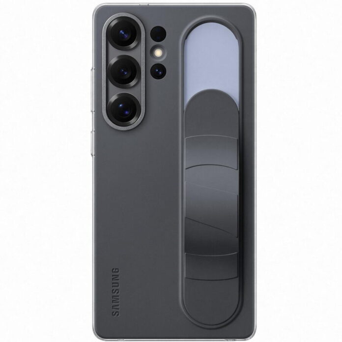 Husa Protectie Spate Samsung Standing Grip EF-GS938CBEGWW, pentru Galaxy S25 Ultra (S938), Silicon (Negru) Husa Protectie Spate Samsung Standing Grip EF-GS938CBEGWW, pentru Galaxy S25 Ultra (S938), Silicon (Negru)