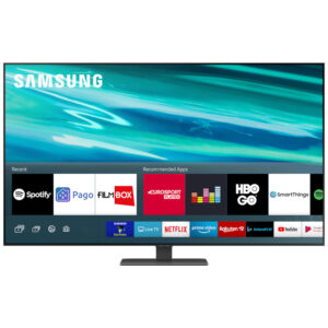 Televizor Smart QLED Samsung 50Q80A, 125 cm, 4K Ultra HD, Gri, Clasa G Televizor Smart QLED Samsung 50Q80A, 125 cm, 4K Ultra HD, Gri, Clasa G