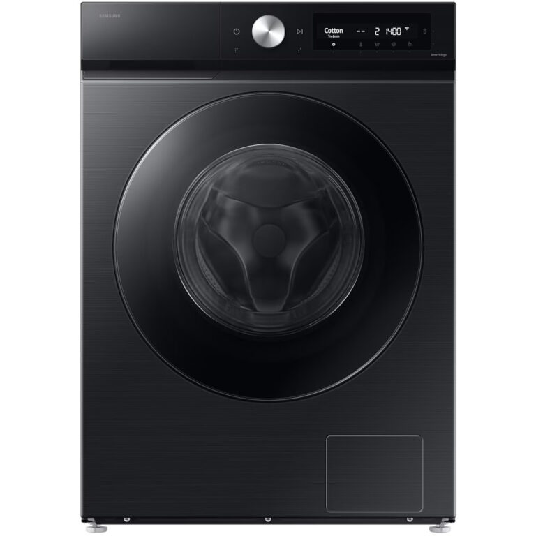Masina de spalat rufe cu uscator Samsung Bespoke AI WD90DB7B85GBU4, 9 kg, 1400 RPM, AI Wash, AI Ecobubble, Clasa A/D, Negru