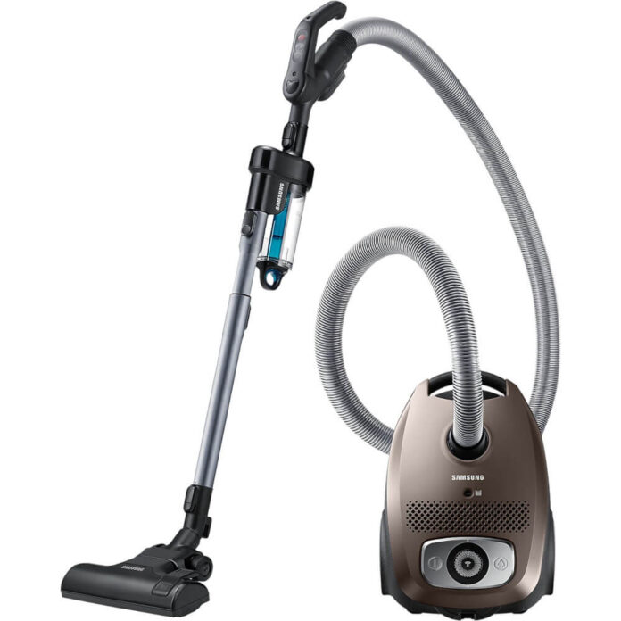 Aspirator cu sac Samsung VC079HNJGGD/OL, 750 W, 3 L, Control pe maner, Accesoriu Pet Care, Tub telescopic, Suprafata aspirare 10 m, 28 kWh/an, Negru/Maro Aspirator cu sac Samsung VC079HNJGGD/OL, 750 W, 3 L, Control pe maner, Accesoriu Pet Care, Tub telescopic, Suprafata aspirare 10 m, 28 kWh/an, Negru/Maro