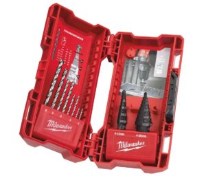 Set burghie Milwaukee, 2 in trepte, 8 de metal, 10 piese, pentru metal, plastic si otel inoxidabil, 48899350 Set burghie Milwaukee, 2 in trepte, 8 de metal, 10 piese, pentru metal, plastic si otel inoxidabil, 48899350