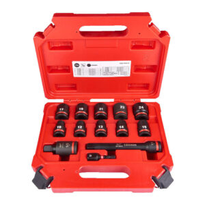 Set chei tubulare Milwaukee Shockwave Impact Duty 1/2 inch, 13 buc, 10-24mm, imbinare universala 15 grade, 4932480456 Set chei tubulare Milwaukee Shockwave Impact Duty 1/2 inch, 13 buc, 10-24mm, imbinare universala 15 grade, 4932480456