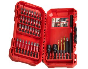 Set biti si burghie 40 de piese Shockwave Milwaukee 4932492004, cutie de plastic cu capac transparent Set biti si burghie 40 de piese Shockwave Milwaukee 4932492004, cutie de plastic cu capac transparent