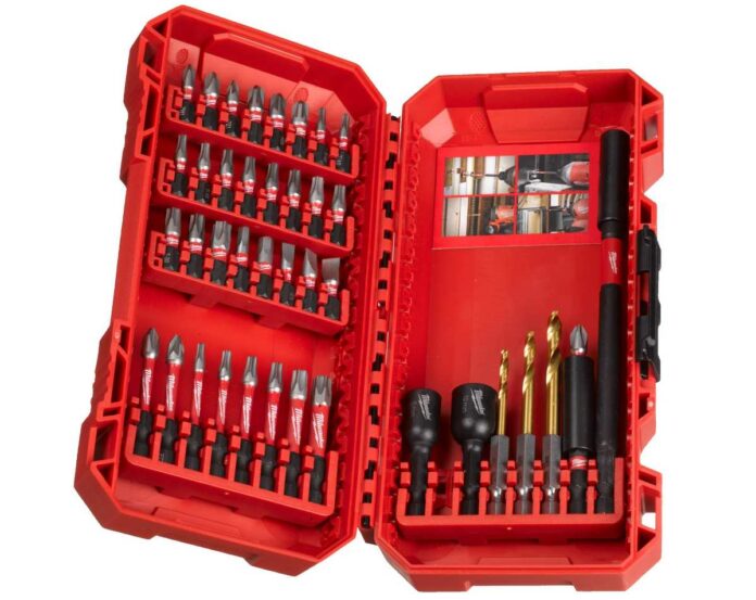 Set biti si burghie 40 de piese Shockwave Milwaukee 4932492004, cutie de plastic cu capac transparent Set biti si burghie 40 de piese Shockwave Milwaukee 4932492004, cutie de plastic cu capac transparent