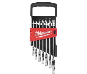Set chei fixe MAX BITE cu clichet si cap pivotant Milwaukee, mecanism tubular, maner I-Beam, 4932478557 Set chei fixe MAX BITE cu clichet si cap pivotant Milwaukee, mecanism tubular, maner I-Beam, 4932478557