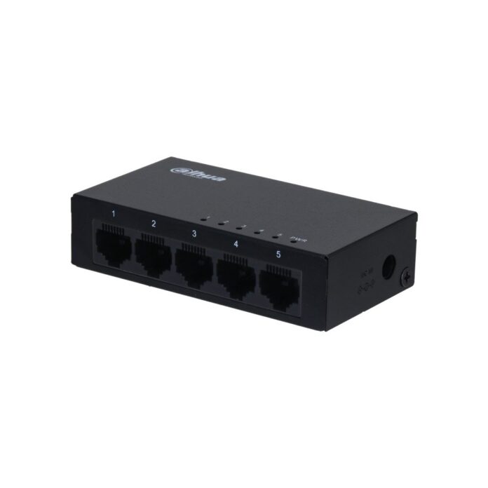 Switch cu 5 porturi Dahua SG1005-EUR, 10/100/1000 Mbps, 7.44 Mpps, MAC 2 K, plug and play Switch cu 5 porturi Dahua SG1005-EUR, 10/100/1000 Mbps, 7.44 Mpps, MAC 2 K, plug and play