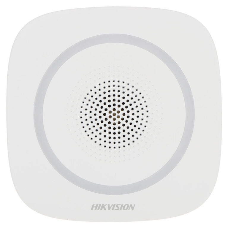 Sirena stroboscopica wireless de interior Hikvision AX PRO DS-PS1-I-WE-B, 110 dB, 868 MHz, RF 1600 m, LED Albastru