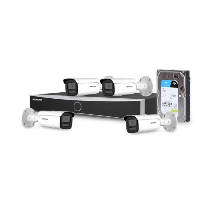 Sistem supraveghere IP exterior basic Hikvision 4EXTIR60-4MP-V2-HDD, 4 camere, 4 MP, IR 60 m, 2.8 mm, PoE, HDD 1 TB Sistem supraveghere IP exterior basic Hikvision 4EXTIR60-4MP-V2-HDD, 4 camere, 4 MP, IR 60 m, 2.8 mm, PoE, HDD 1 TB
