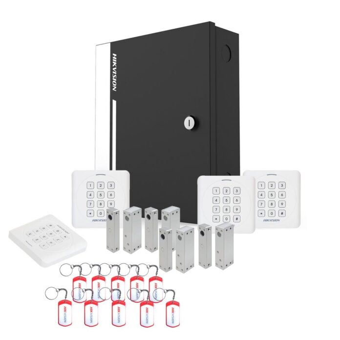Sistem control acces Hikvision KIT-CA-4UBCCV2, cod, cartela, 13.56 MHz, patru usi unidirectionale Sistem control acces Hikvision KIT-CA-4UBCCV2, cod, cartela, 13.56 MHz, patru usi unidirectionale