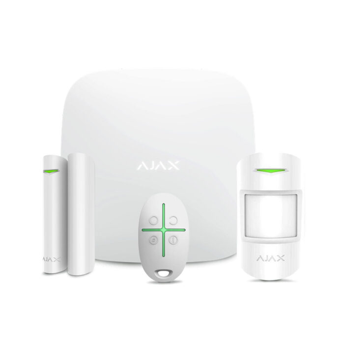 Sistem de alarma wireless Ajax Starter kit WH, 868/915 MHz, 2000 m, pet immunity Sistem de alarma wireless Ajax Starter kit WH, 868/915 MHz, 2000 m, pet immunity
