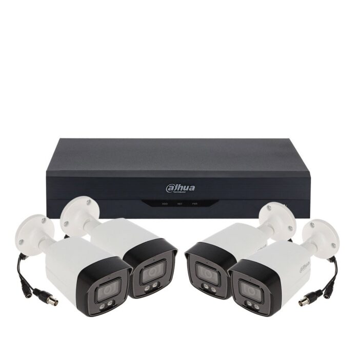 Sistem supraveghere exterior basic Dahua DH-B4EXTIRA40M-A, 4 camere, 2 MP, IR/Lumina alba 40 m, 2.8 mm, microfon Sistem supraveghere exterior basic Dahua DH-B4EXTIRA40M-A, 4 camere, 2 MP, IR/Lumina alba 40 m, 2.8 mm, microfon