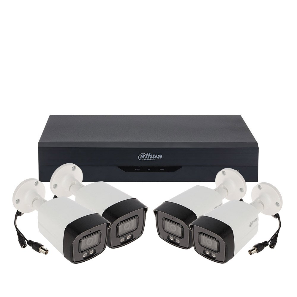 Sistem supraveghere exterior basic Dahua DH-B4EXTIRA40M-A, 4 camere, 2 MP, IR/Lumina alba 40 m, 2.8 mm, microfon Sistem supraveghere exterior basic Dahua DH-B4EXTIRA40M-A, 4 camere, 2 MP, IR/Lumina alba 40 m, 2.8 mm, microfon