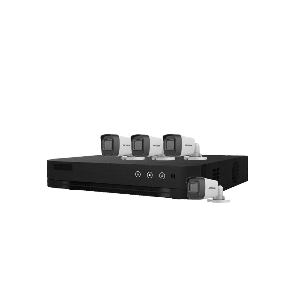 Sistem supraveghere exterior basic HikVision, 4 camere, 5 MP, IR 20 m, 2.8 mm Sistem supraveghere exterior basic HikVision, 4 camere, 5 MP, IR 20 m, 2.8 mm