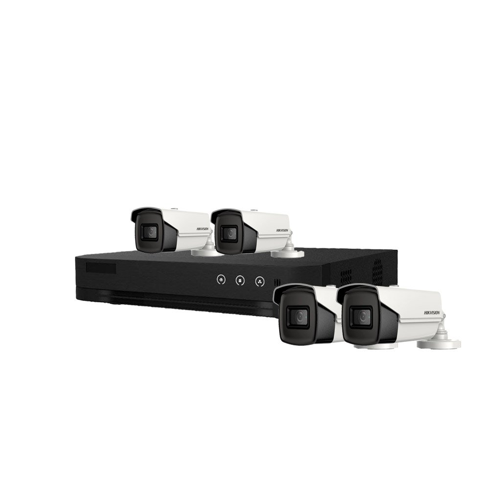 Sistem supraveghere exterior basic HikVision, 4 camere, 5 MP, IR 60 m, 2.8 mm Sistem supraveghere exterior basic HikVision, 4 camere, 5 MP, IR 60 m, 2.8 mm