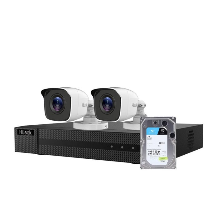 Sistem supraveghere exterior Hikvision HiLook KIT-HL-M-2C-C-0001, 5 MP, 2.8 mm, IR 20 m, HDD 1TB Sistem supraveghere exterior Hikvision HiLook KIT-HL-M-2C-C-0001, 5 MP, 2.8 mm, IR 20 m, HDD 1TB