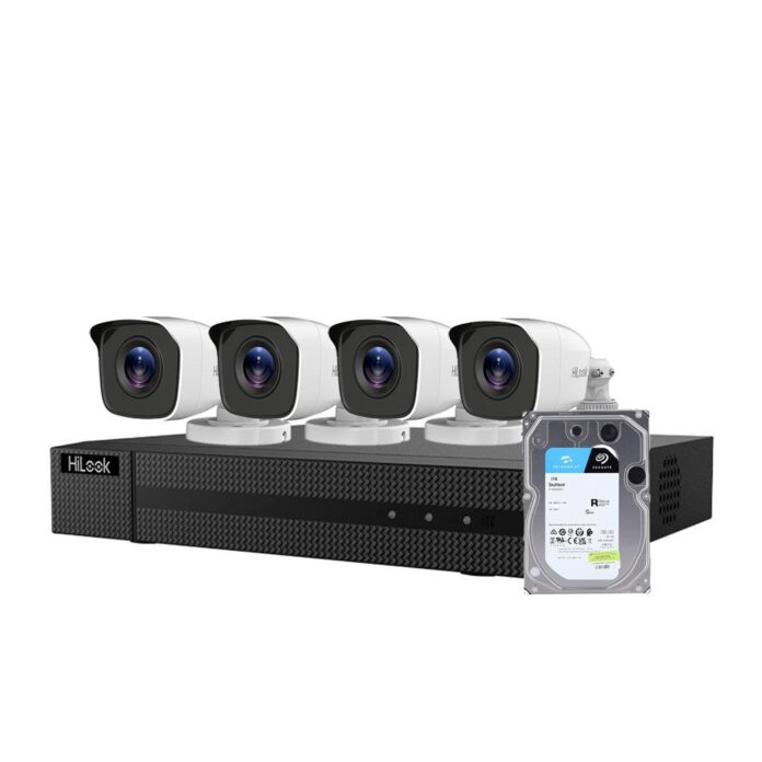 Sistem supraveghere exterior Hikvision HiLook KIT-HL-M-4C-C-0001, 5 MP, 2.8 mm, IR 20 m, HDD 1TB Sistem supraveghere exterior Hikvision HiLook KIT-HL-M-4C-C-0001, 5 MP, 2.8 mm, IR 20 m, HDD 1TB