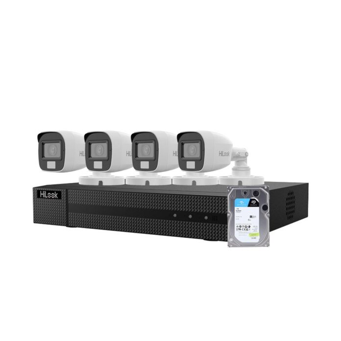 Sistem supraveghere exterior cu iluminare duala Hikvision HiLook KIT-HL-M-4C-C-0002, 5 MP, 2.8 mm, IR/lumina alba 20 m, microfon, HDD 1TB Sistem supraveghere exterior cu iluminare duala Hikvision HiLook KIT-HL-M-4C-C-0002, 5 MP, 2.8 mm, IR/lumina alba 20 m, microfon, HDD 1TB