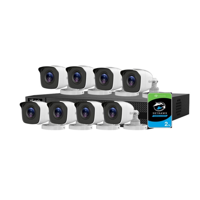 Sistem supraveghere exterior Hikvision HiLook KIT-HL-M-8C-C-0003, 5 MP, 2.8 mm, IR 20 m, HDD 2TB Sistem supraveghere exterior Hikvision HiLook KIT-HL-M-8C-C-0003, 5 MP, 2.8 mm, IR 20 m, HDD 2TB