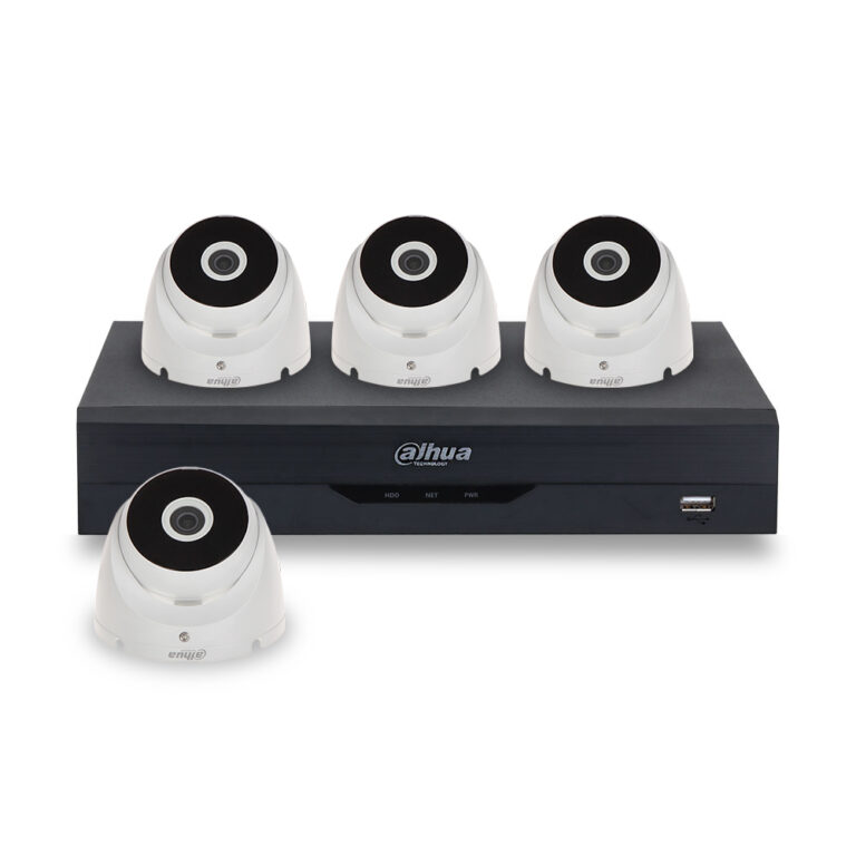 Sistem supraveghere interior basic Dahua DH-B4INT20-2MP, 4 camere, 2 MP, IR 20 m, 2.8 mm,  POS, IoT