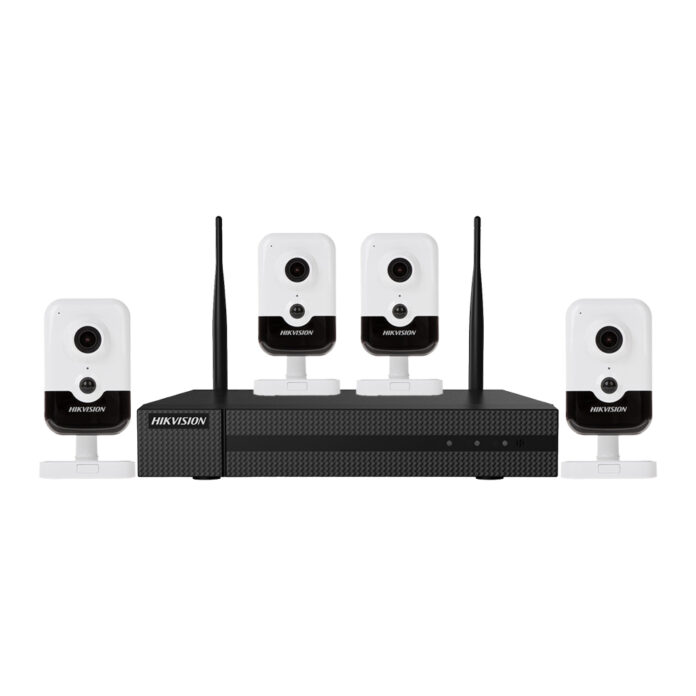 Sistem supraveghere interior IP WiFi Hikvision HW-4C4MP-10M, 4 camere, 4 MP, IR 10 m, 2.8 mm, microfon, PoE Sistem supraveghere interior IP WiFi Hikvision HW-4C4MP-10M, 4 camere, 4 MP, IR 10 m, 2.8 mm, microfon, PoE
