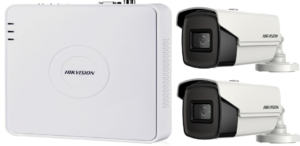 Sistem supraveghere ultraprofesional Hikvision 2 camere 8MP 4K 80 IR DVR 4 canale Sistem supraveghere ultraprofesional Hikvision 2 camere 8MP 4K 80 IR DVR 4 canale